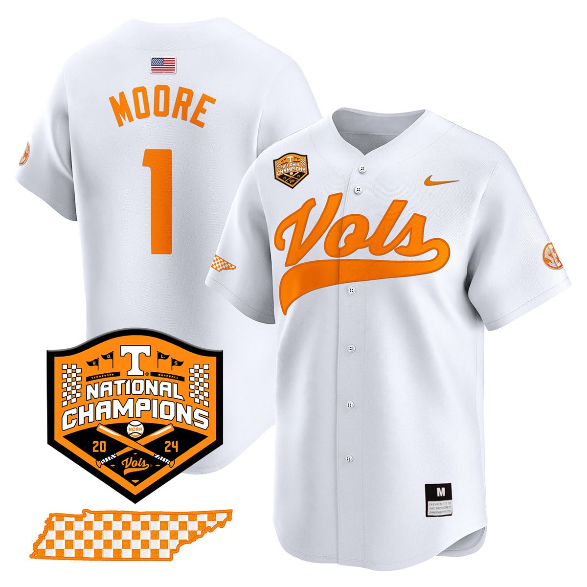 Women's Tennessee Volunteers 2024 National Champions Vapor Premier Limited Jersey - All Stitched