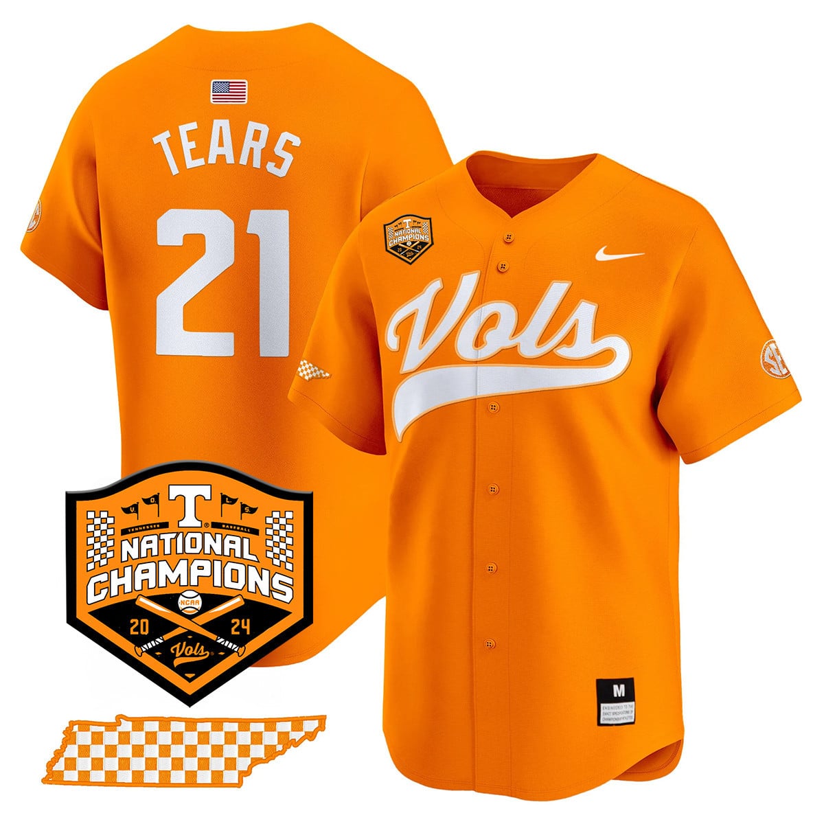 Women's Tennessee Volunteers 2024 National Champions Vapor Premier Limited Jersey - All Stitched