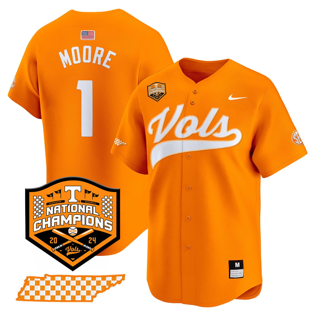 Women's Tennessee Volunteers 2024 National Champions Vapor Premier Limited Jersey - All Stitched