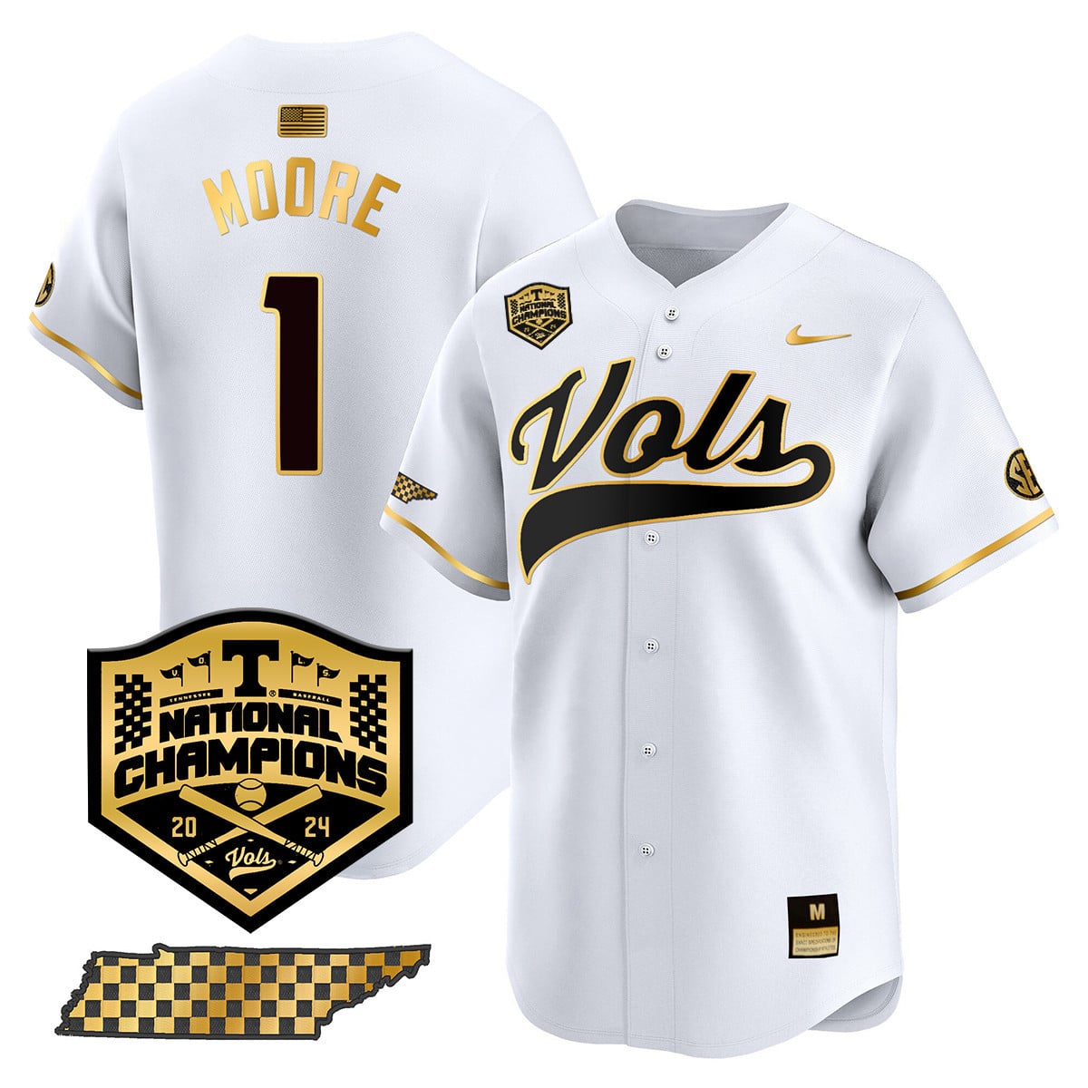 Women's Tennessee Volunteers 2024 National Champions Vapor Premier Limited Jersey - All Stitched