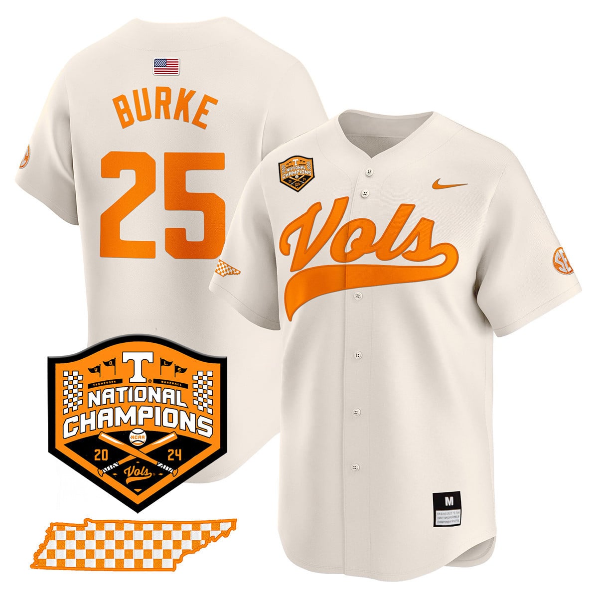 Women's Tennessee Volunteers 2024 National Champions Vapor Premier Limited Jersey - All Stitched