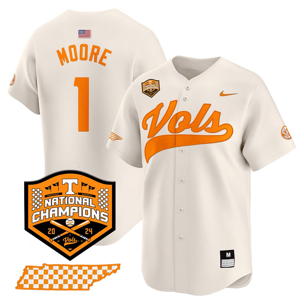 Women's Tennessee Volunteers 2024 National Champions Vapor Premier Limited Jersey - All Stitched