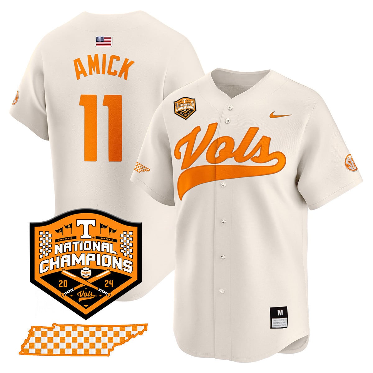 Women's Tennessee Volunteers 2024 National Champions Vapor Premier Limited Jersey - All Stitched
