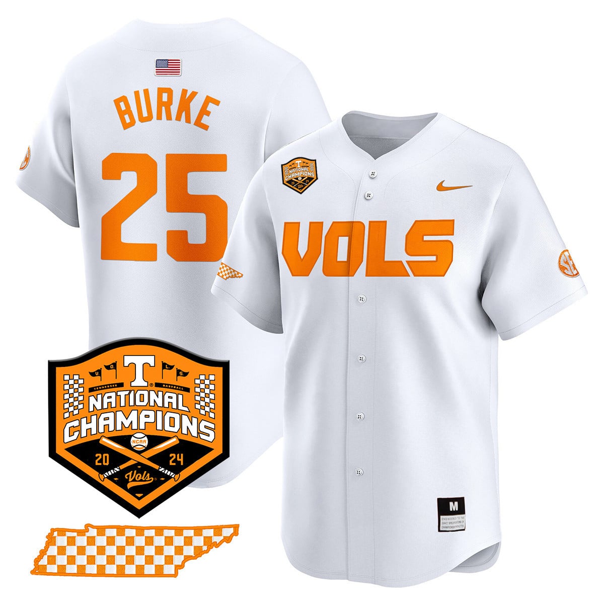 Women's Tennessee Volunteers 2024 National Champions Vapor Premier Limited Jersey V1 - All Stitched