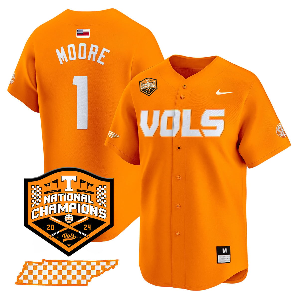 Women's Tennessee Volunteers 2024 National Champions Vapor Premier Limited Jersey V1 - All Stitched