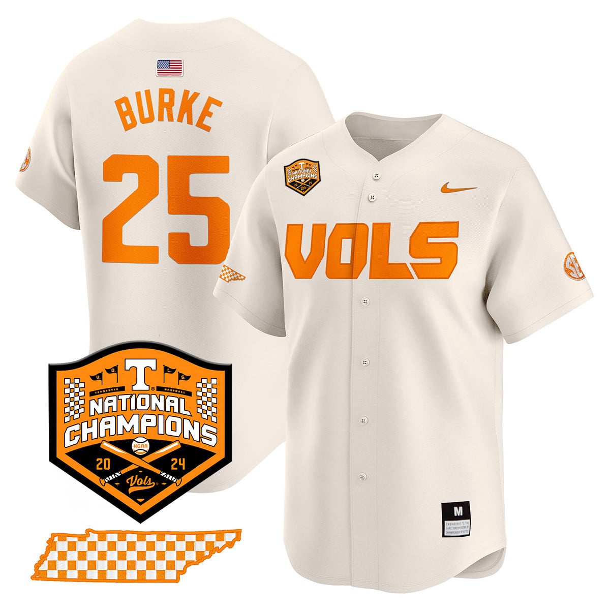 Women's Tennessee Volunteers 2024 National Champions Vapor Premier Limited Jersey V1 - All Stitched