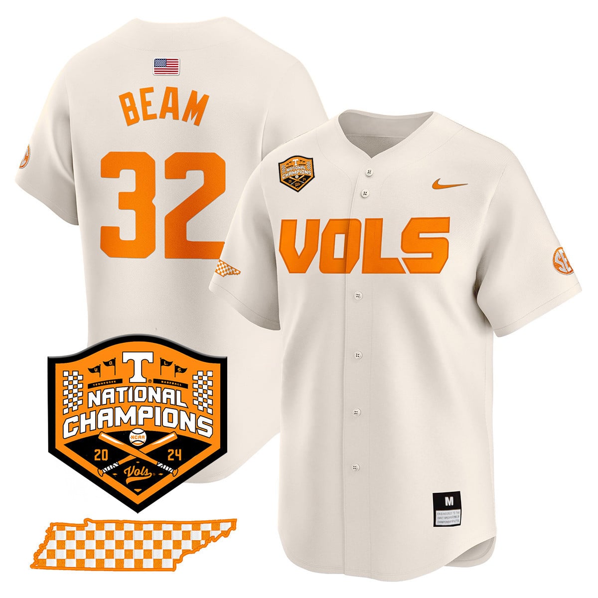 Women's Tennessee Volunteers 2024 National Champions Vapor Premier Limited Jersey V1 - All Stitched