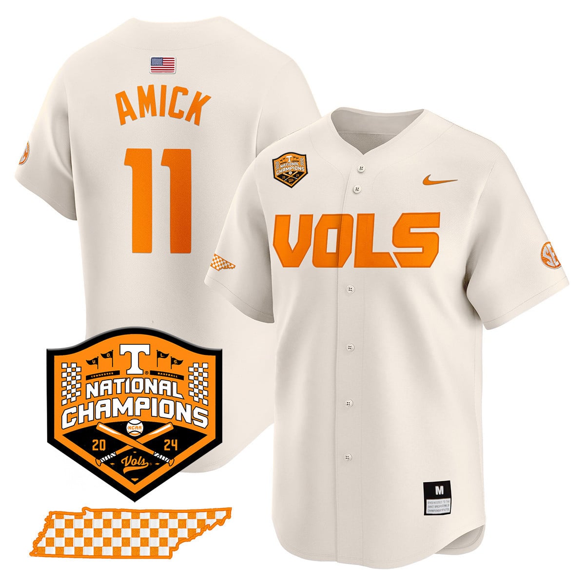 Women's Tennessee Volunteers 2024 National Champions Vapor Premier Limited Jersey V1 - All Stitched