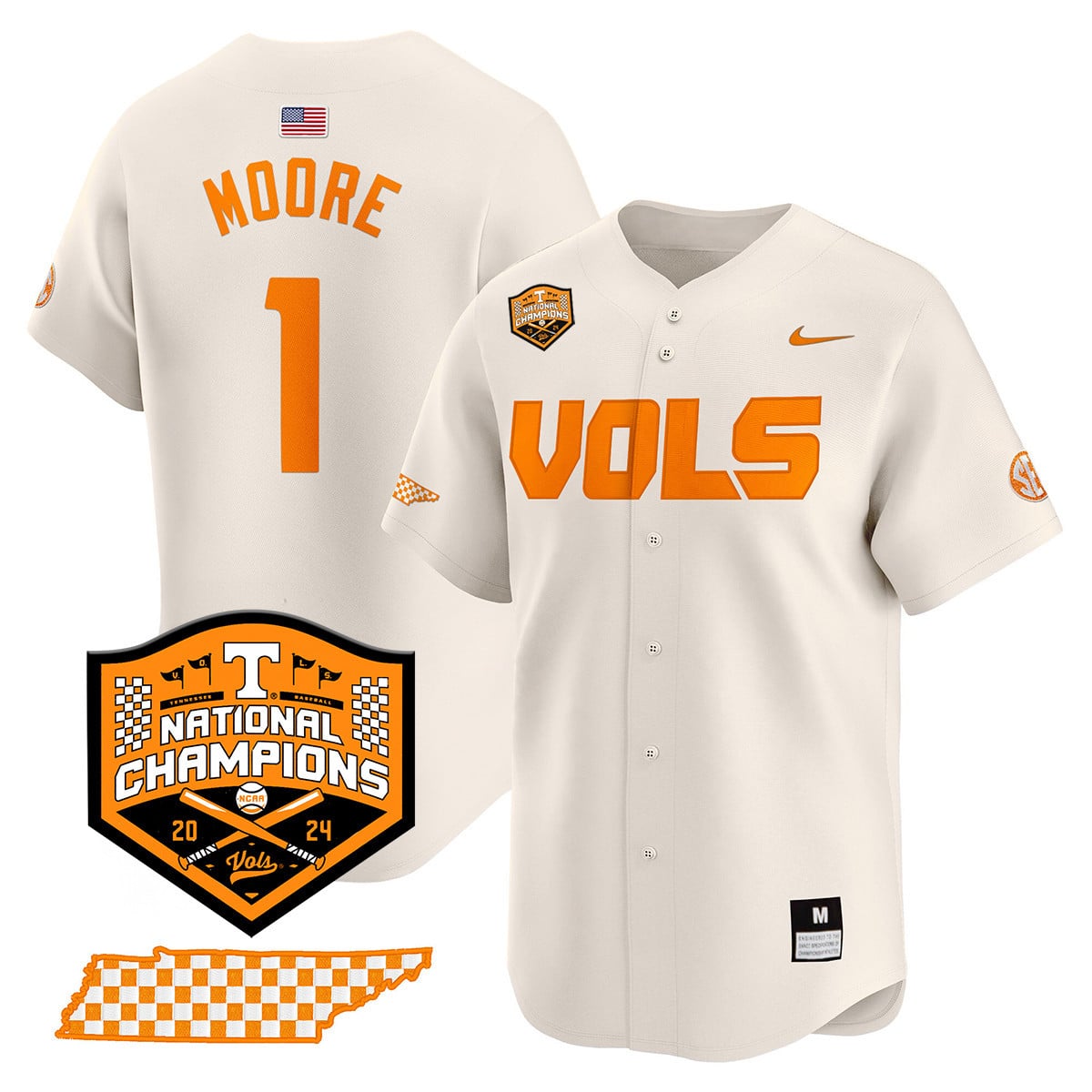 Women's Tennessee Volunteers 2024 National Champions Vapor Premier Limited Jersey V1 - All Stitched