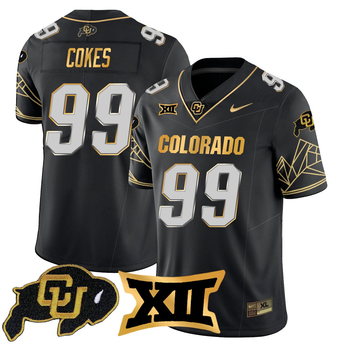 Women's Colorado Buffaloes 2024 Vapor Limited Gold Jersey N3 - All Stitched
