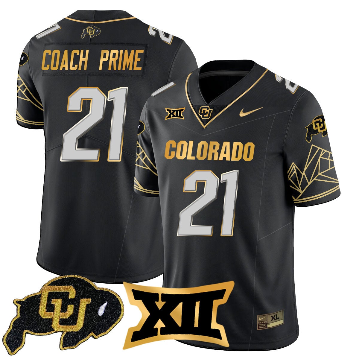 Women's Colorado Buffaloes 2024 Vapor Limited Gold Jersey N3 - All Stitched