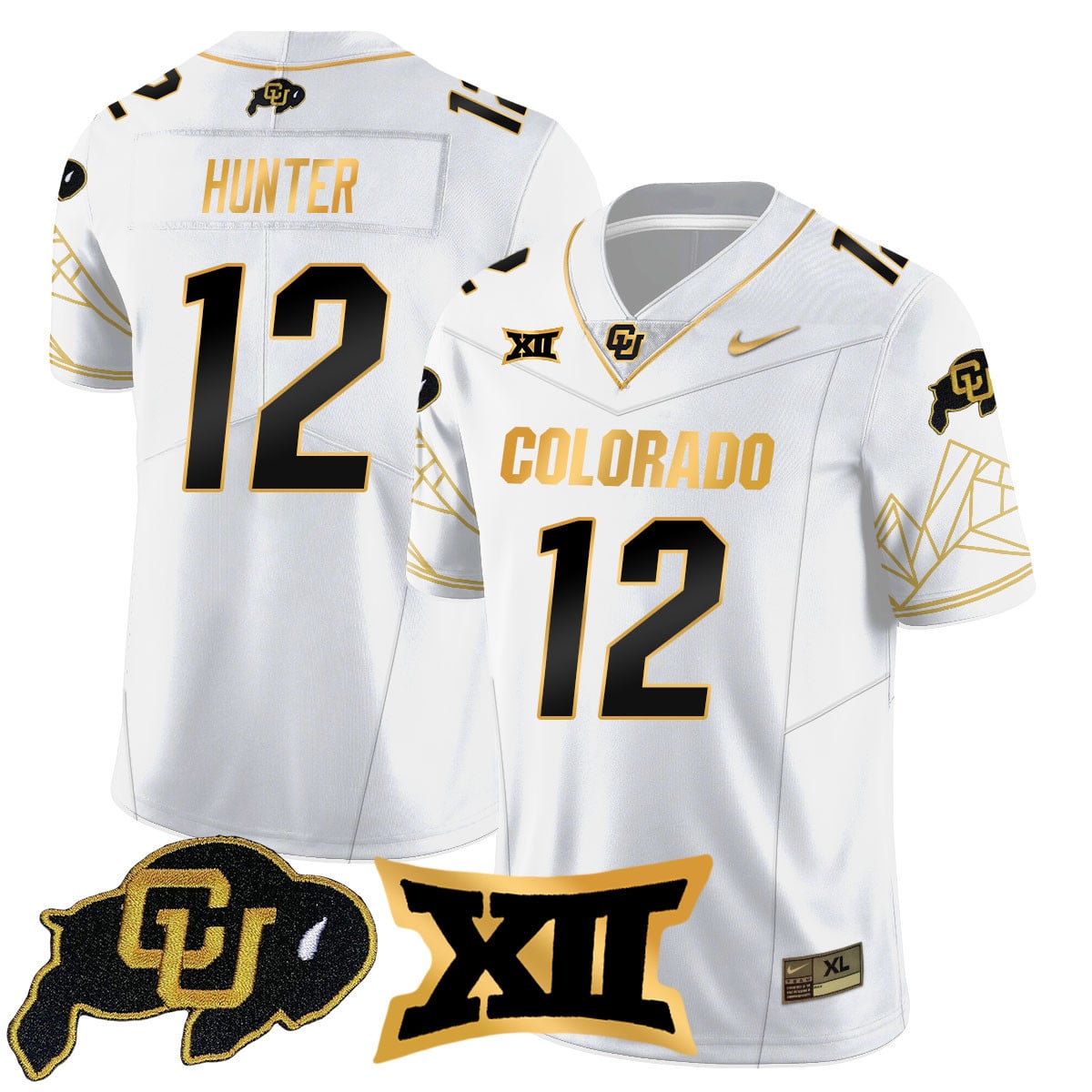 Women's Colorado Buffaloes 2024 Vapor Limited Gold Jersey N3 - All Stitched