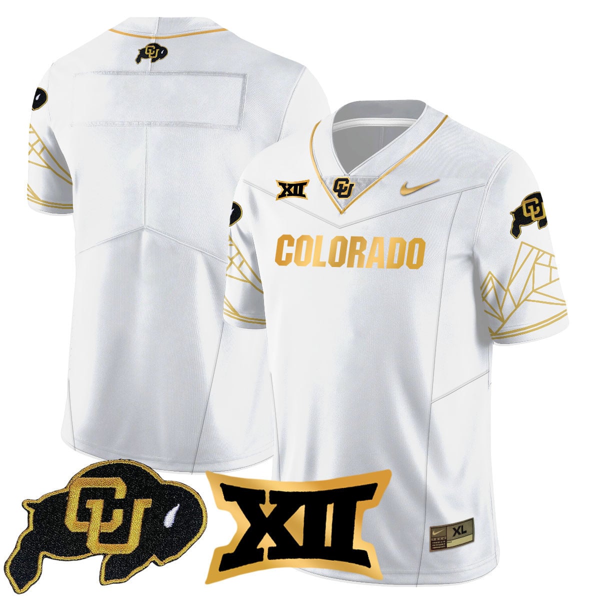 Women's Colorado Buffaloes 2024 Vapor Limited Gold Jersey N3 - All Stitched
