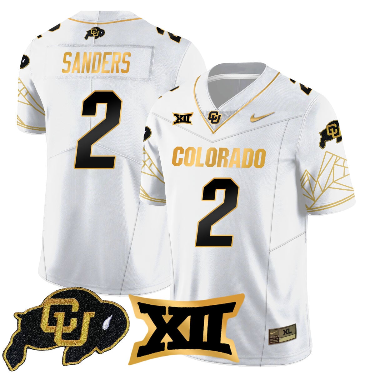 Women's Colorado Buffaloes 2024 Vapor Limited Gold Jersey N3 - All Stitched