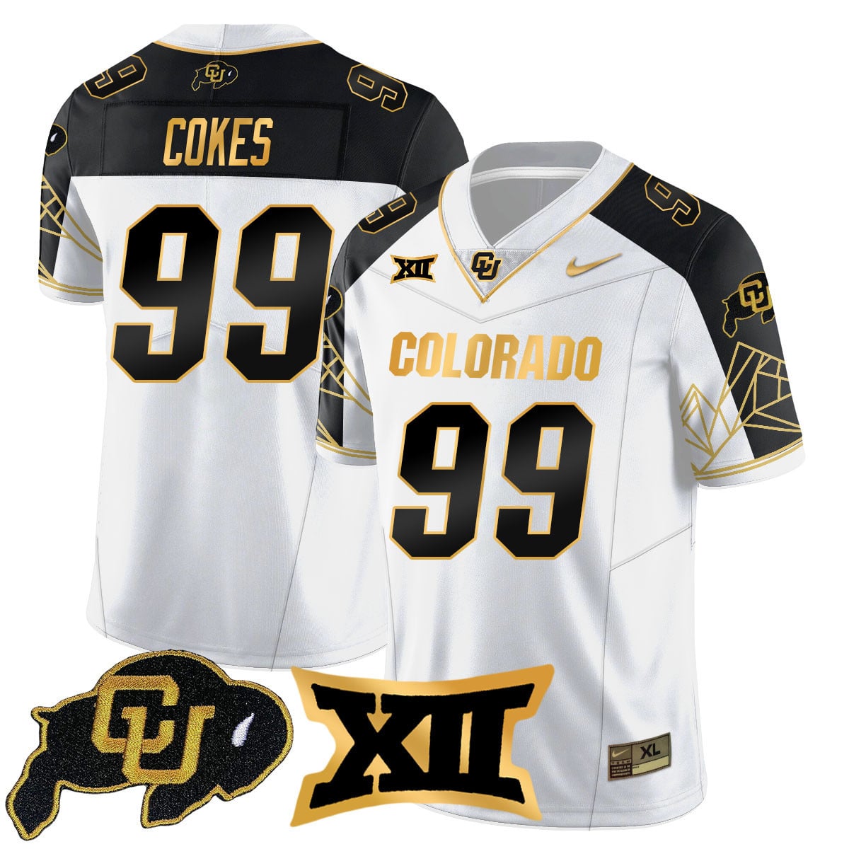 Women's Colorado Buffaloes 2024 Vapor Limited Gold Jersey N3 - All Stitched
