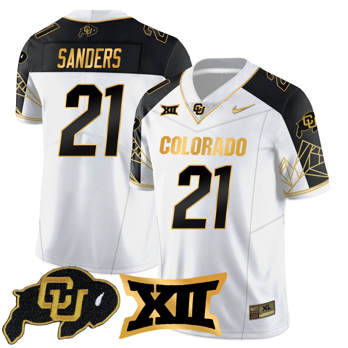 Women's Colorado Buffaloes 2024 Vapor Limited Gold Jersey N3 - All Stitched