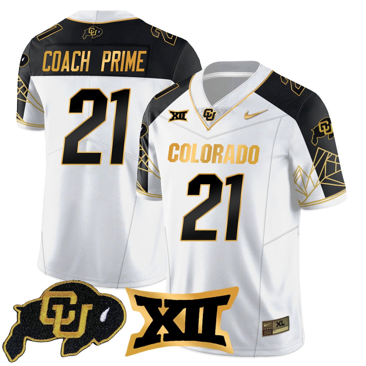 Women's Colorado Buffaloes 2024 Vapor Limited Gold Jersey N3 - All Stitched