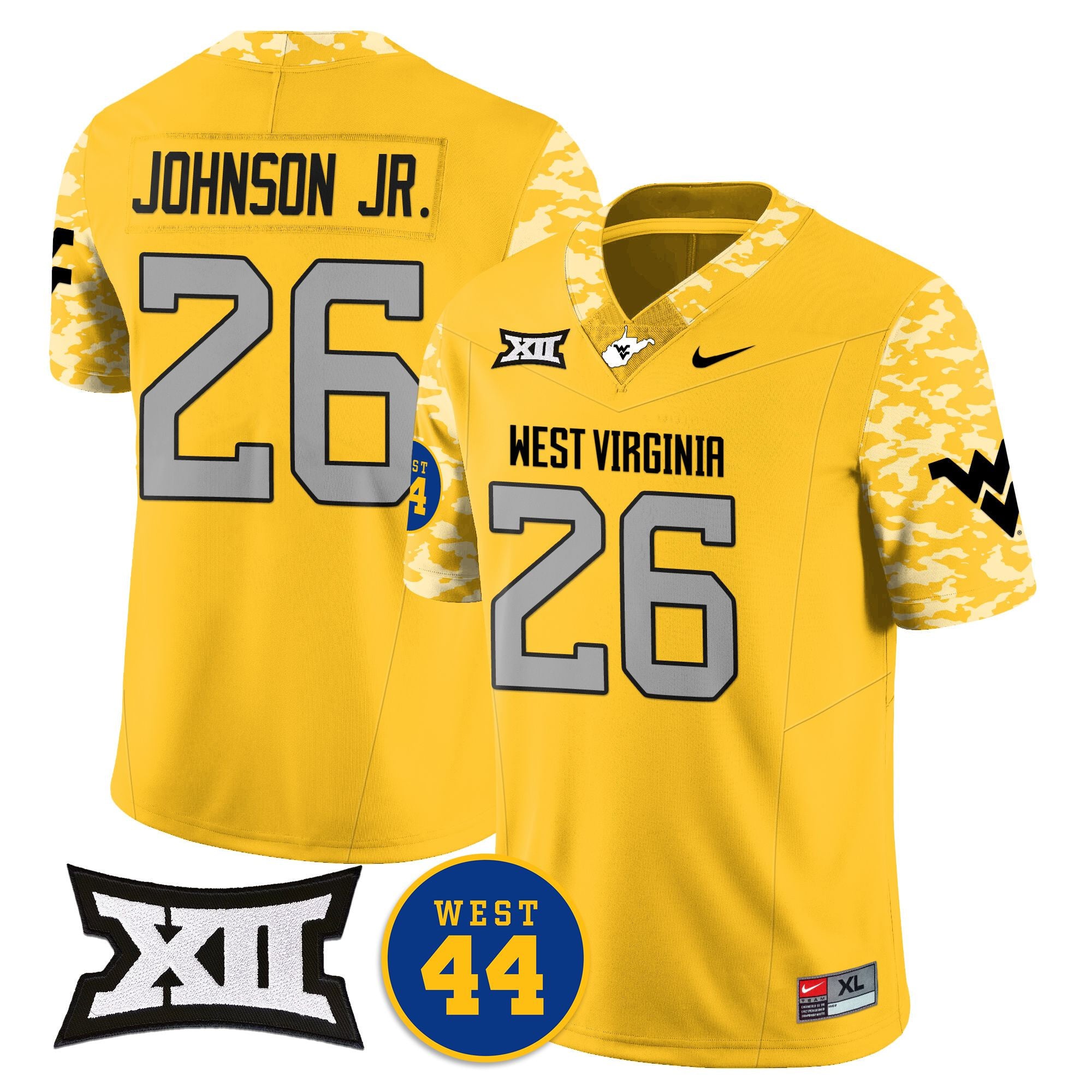 Women's West Virginia Mountaineers 2024 Vapor Limited Jersey - All Stitched - Honor Jerry West