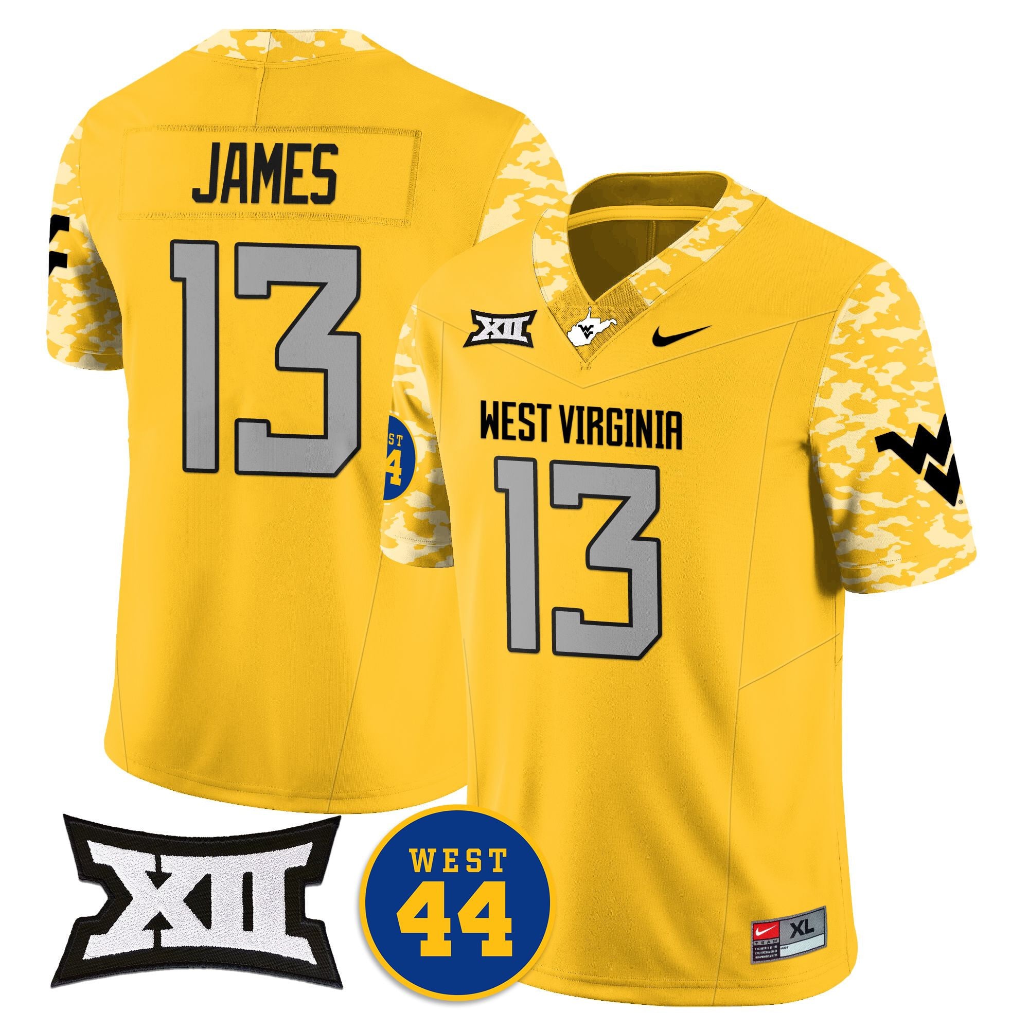 Women's West Virginia Mountaineers 2024 Vapor Limited Jersey - All Stitched - Honor Jerry West
