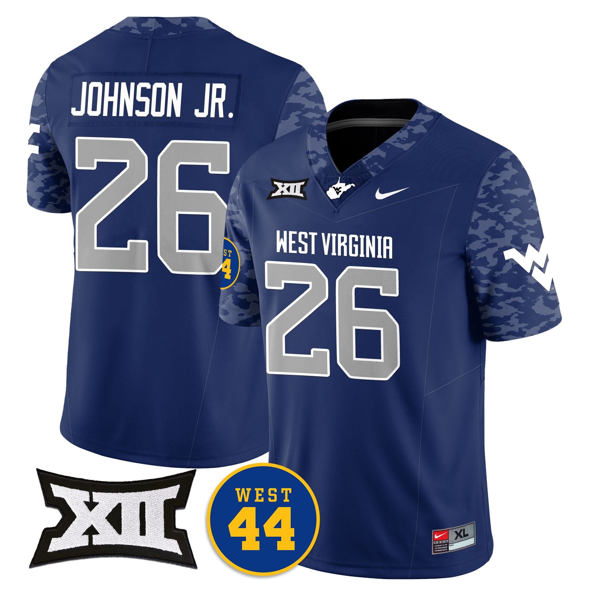 Women's West Virginia Mountaineers 2024 Vapor Limited Jersey - All Stitched - Honor Jerry West