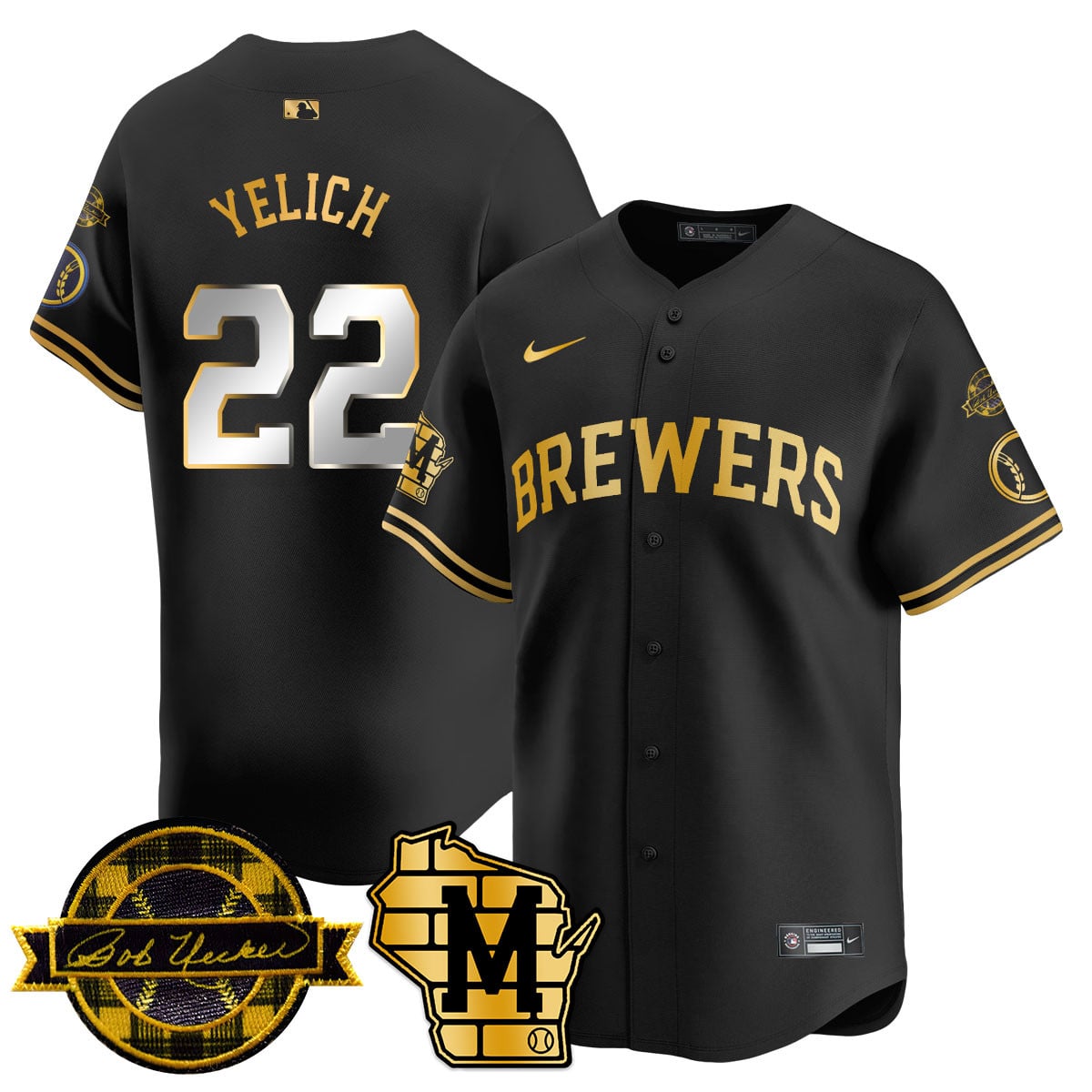 Women's Milwaukee Brewers 2025 Limited Jersey - Bob Uecker Patch - All Stitched