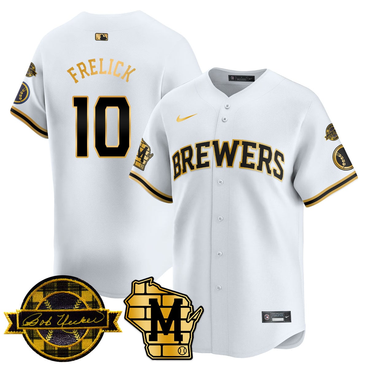 Women's Milwaukee Brewers 2025 Limited Jersey - Bob Uecker Patch - All Stitched