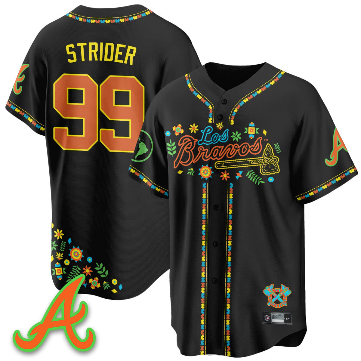 Women's Atlanta Braves 2025 "Los Bravos" Jersey - All Stitched