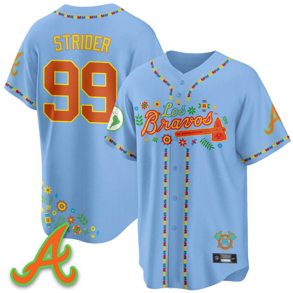 Women's Atlanta Braves 2025 "Los Bravos" Jersey - All Stitched