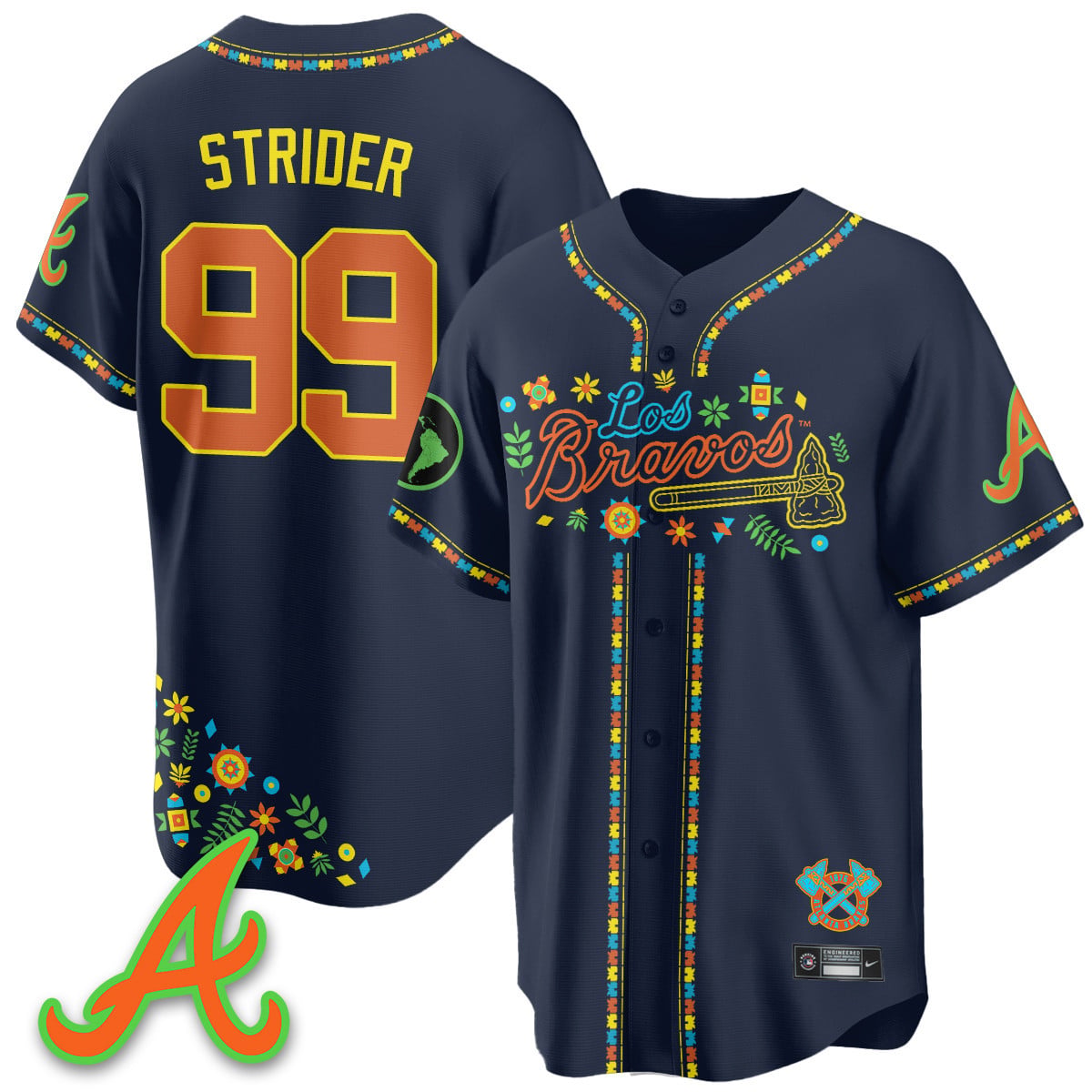 Women's Atlanta Braves 2025 "Los Bravos" Jersey - All Stitched