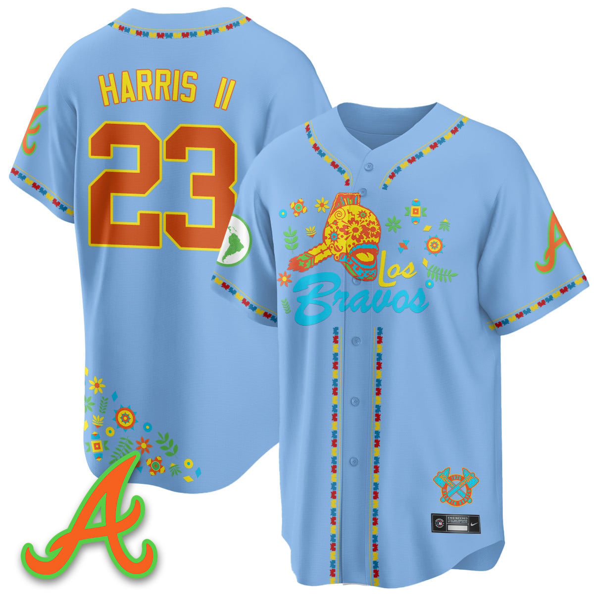 Women's Atlanta Braves 2025 "Los Bravos" Jersey V2 - All Stitched