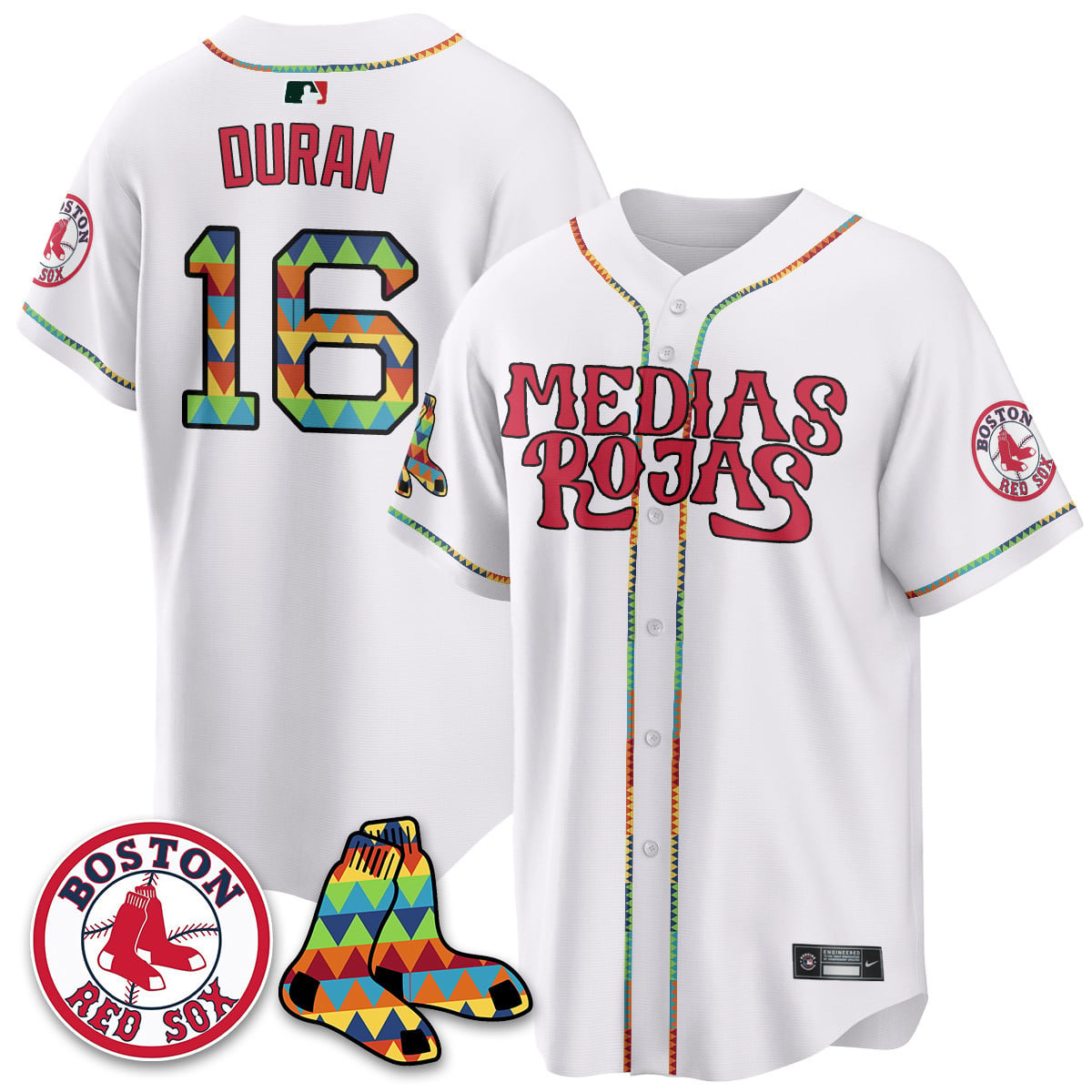 Women's Boston Red Sox "Medias Rojas" Limited Jersey - All Stitched