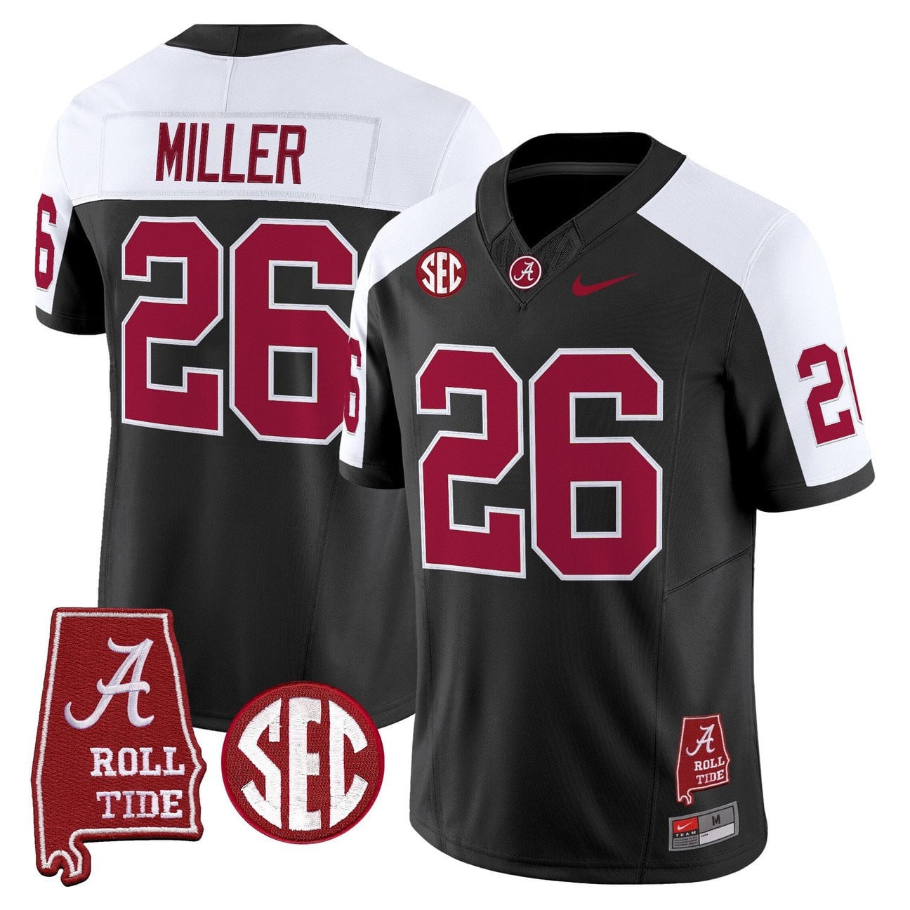 Women's Alabama Crimson Tide Throwback Vapor Limited Jersey - Alabama Map - All Stitched