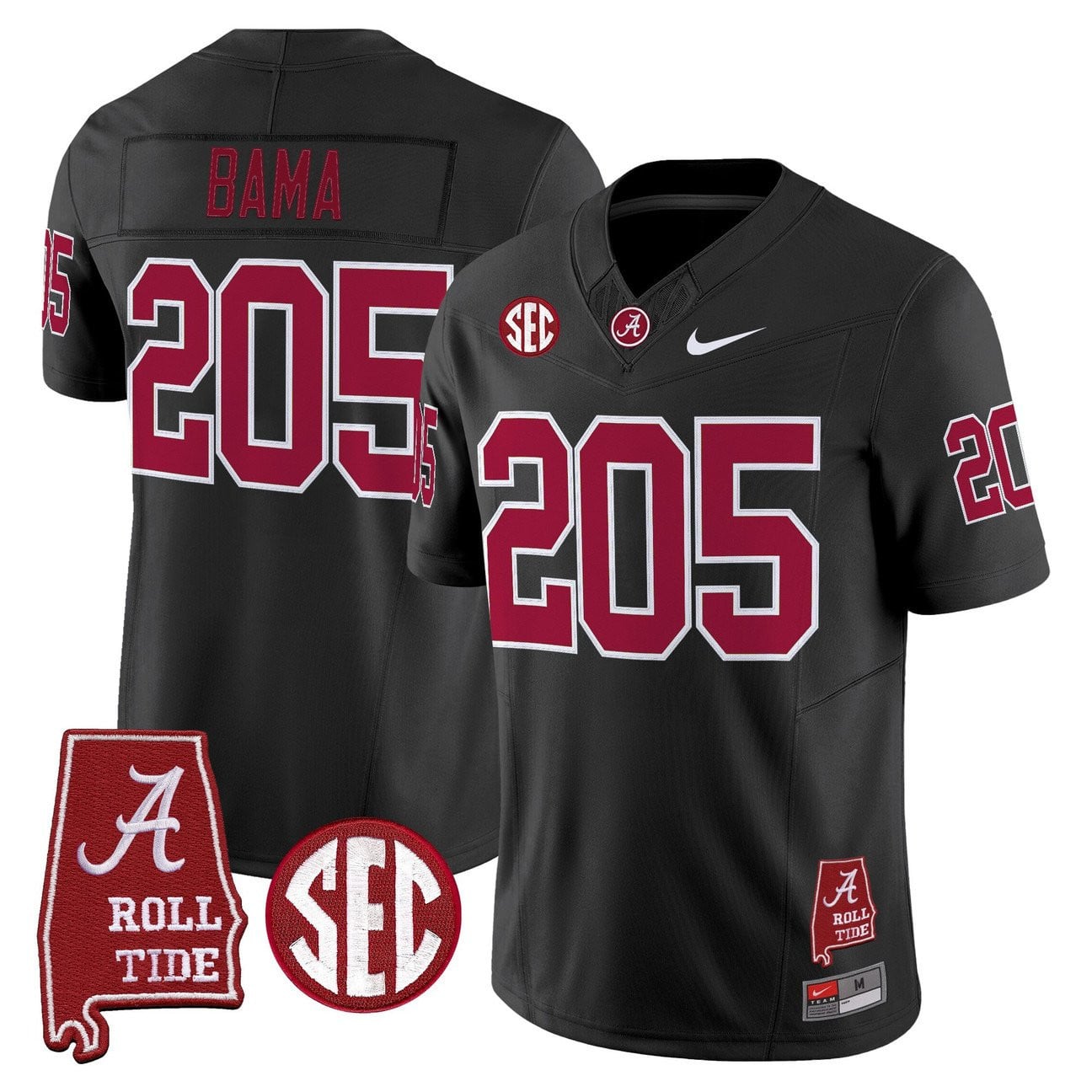 Women's Alabama Crimson Tide Throwback Vapor Limited Jersey - Alabama Map - All Stitched