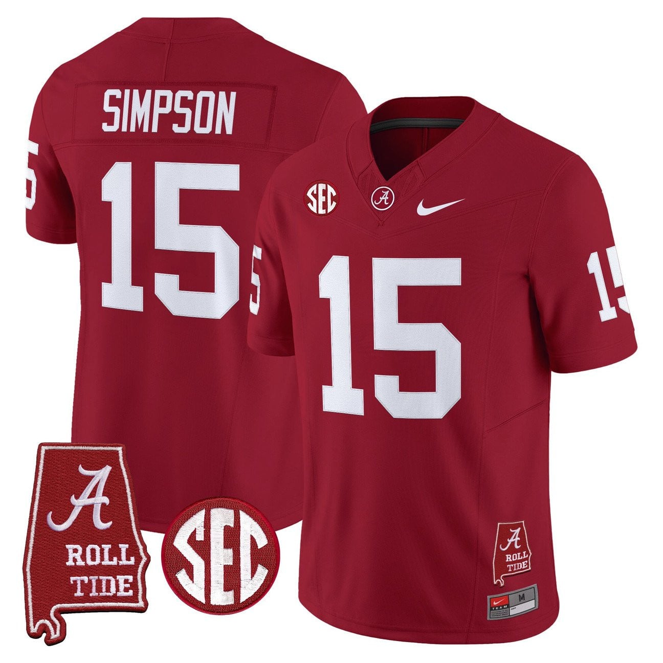Women's Alabama Crimson Tide Throwback Vapor Limited Jersey - Alabama Map - All Stitched