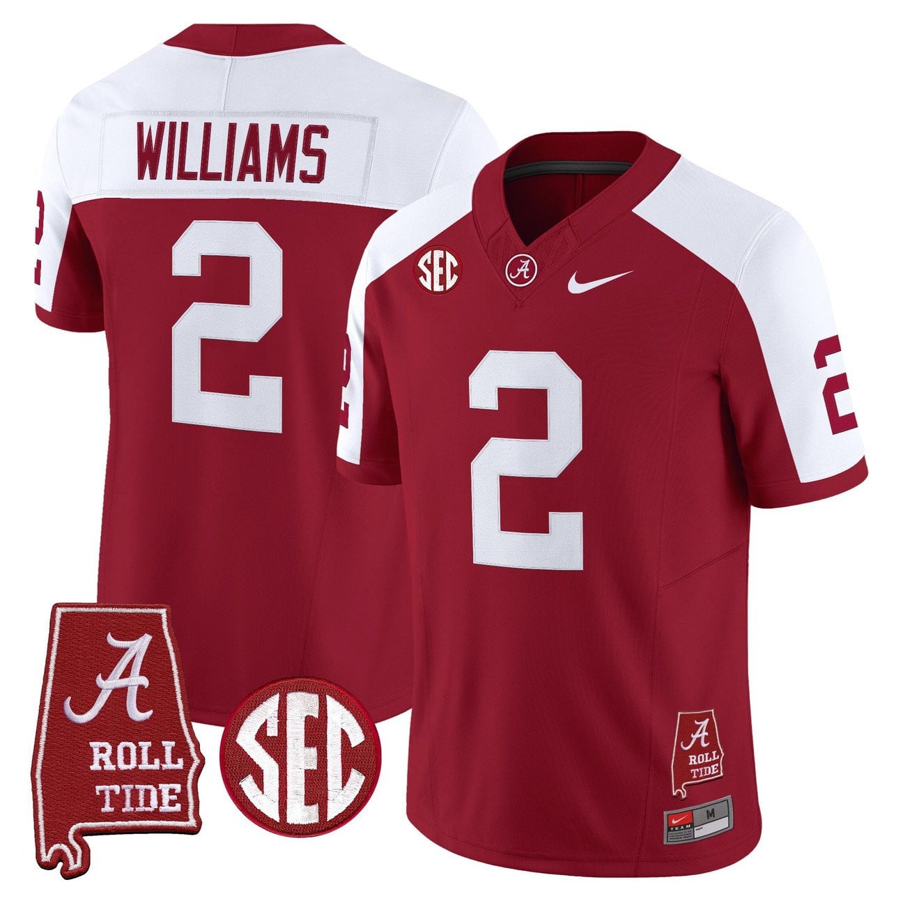 Women's Alabama Crimson Tide Throwback Vapor Limited Jersey - Alabama Map - All Stitched