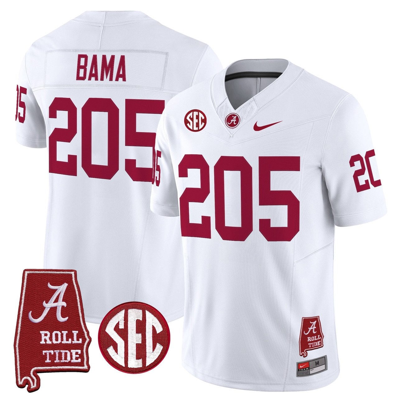 Women's Alabama Crimson Tide Throwback Vapor Limited Jersey - Alabama Map - All Stitched