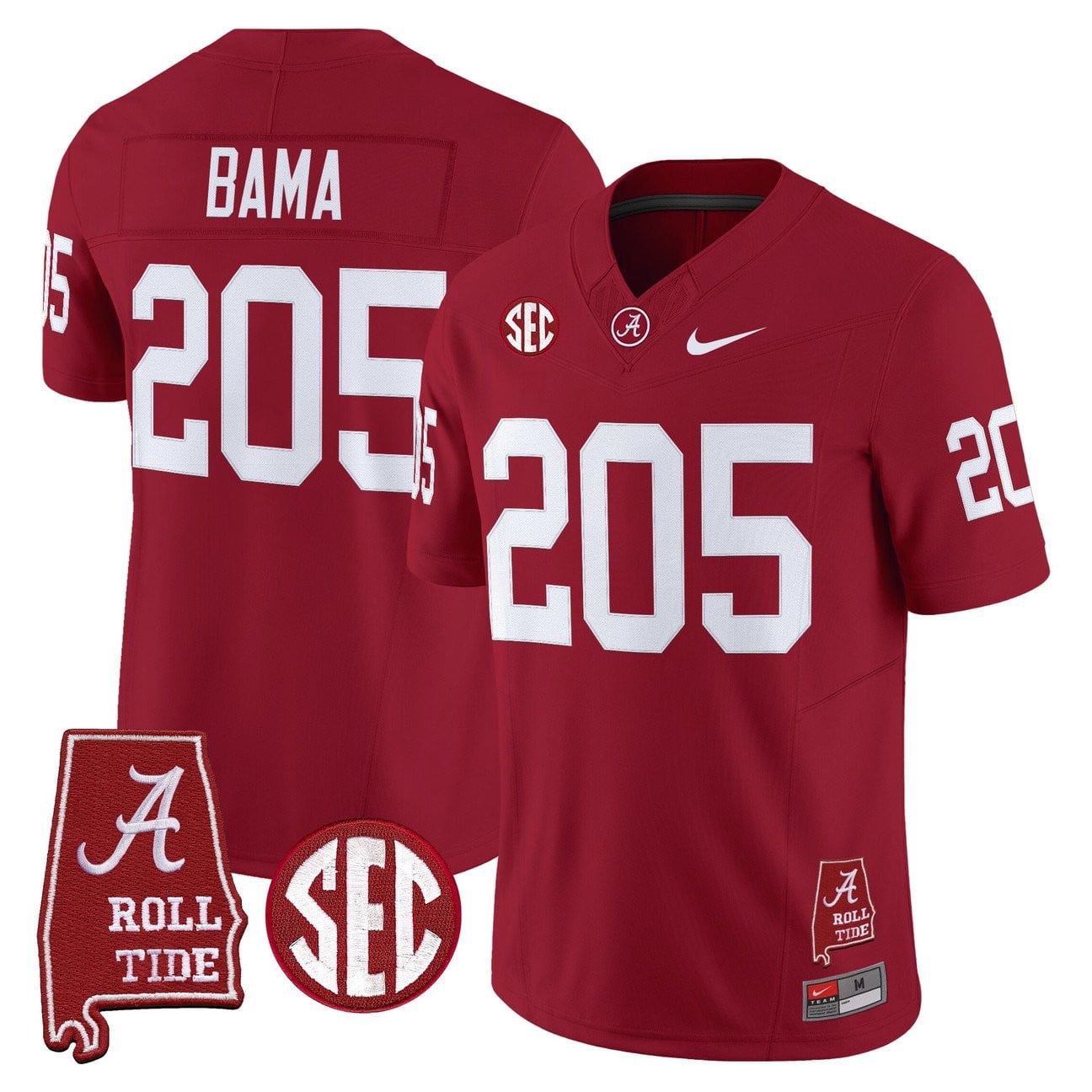 Women's Alabama Crimson Tide Throwback Vapor Limited Jersey - Alabama Map - All Stitched