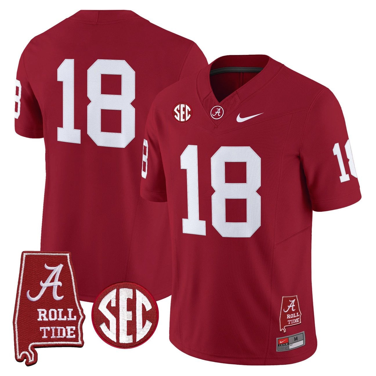 Women's Alabama Crimson Tide Throwback Vapor Limited Jersey - Alabama Map - All Stitched
