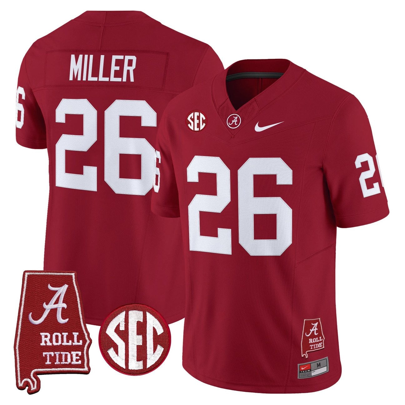 Women's Alabama Crimson Tide Throwback Vapor Limited Jersey - Alabama Map - All Stitched