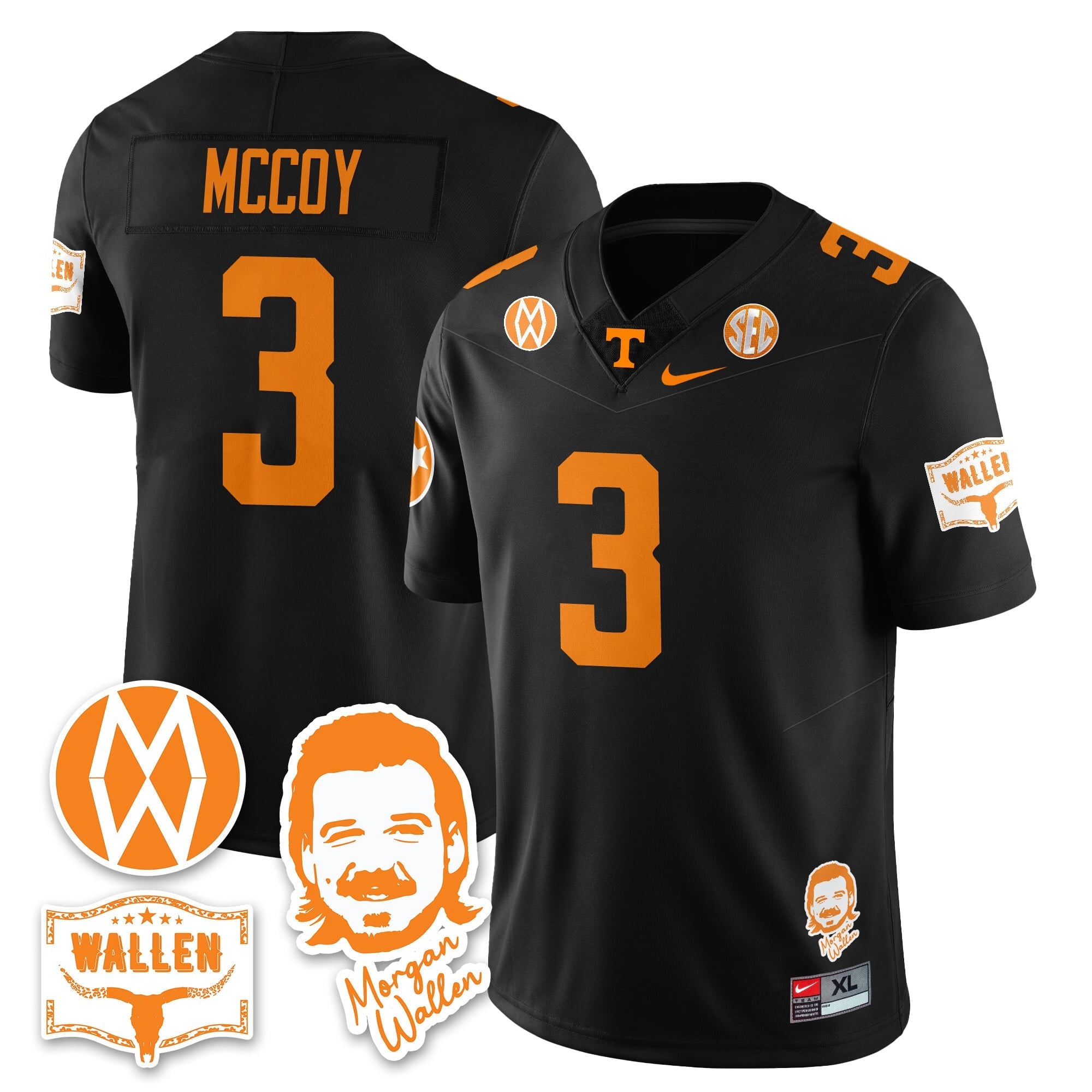 Women's Tennessee Volunteers Morgan Wallen 2025 Jersey - All Stitched