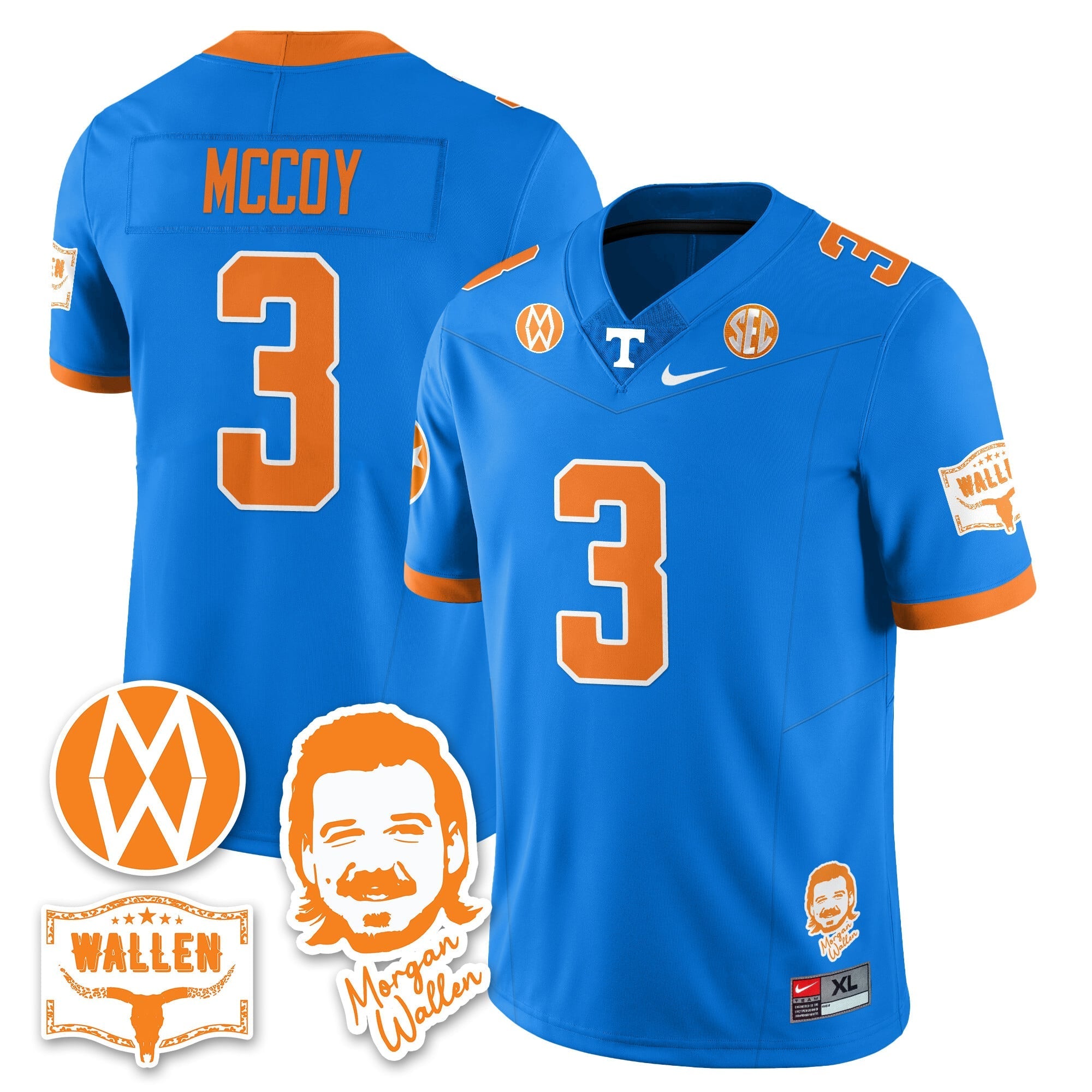 Women's Tennessee Volunteers Morgan Wallen 2025 Jersey - All Stitched