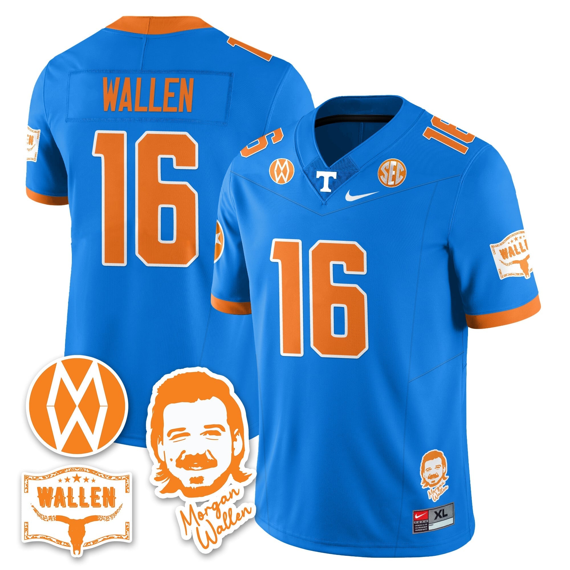 Women's Tennessee Volunteers Morgan Wallen 2025 Jersey - All Stitched