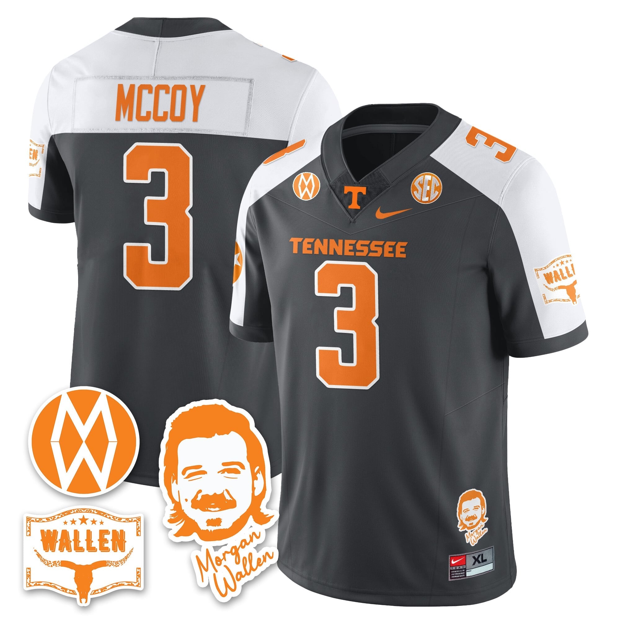 Women's Tennessee Volunteers Morgan Wallen 2025 Jersey - All Stitched