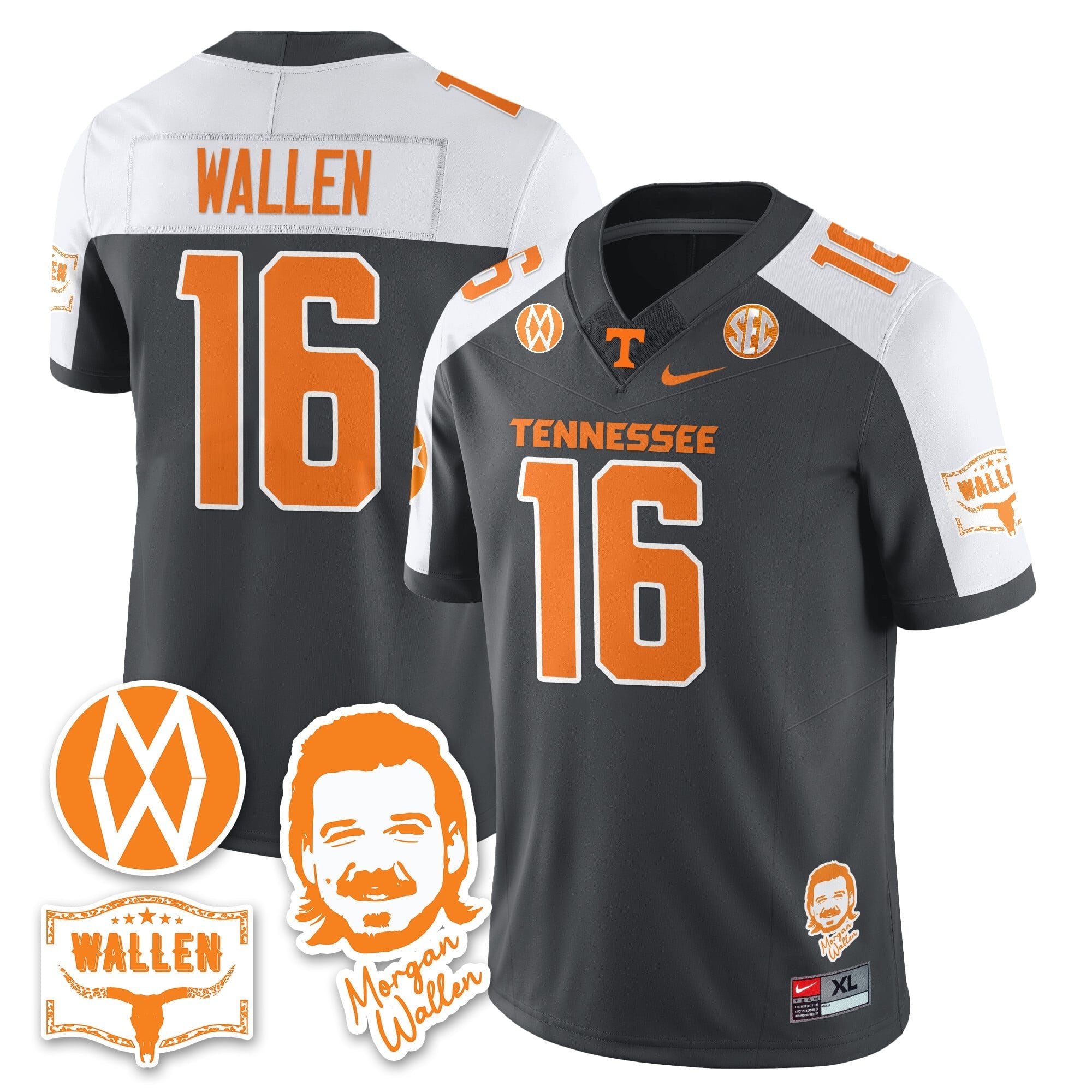Women's Tennessee Volunteers Morgan Wallen 2025 Jersey - All Stitched