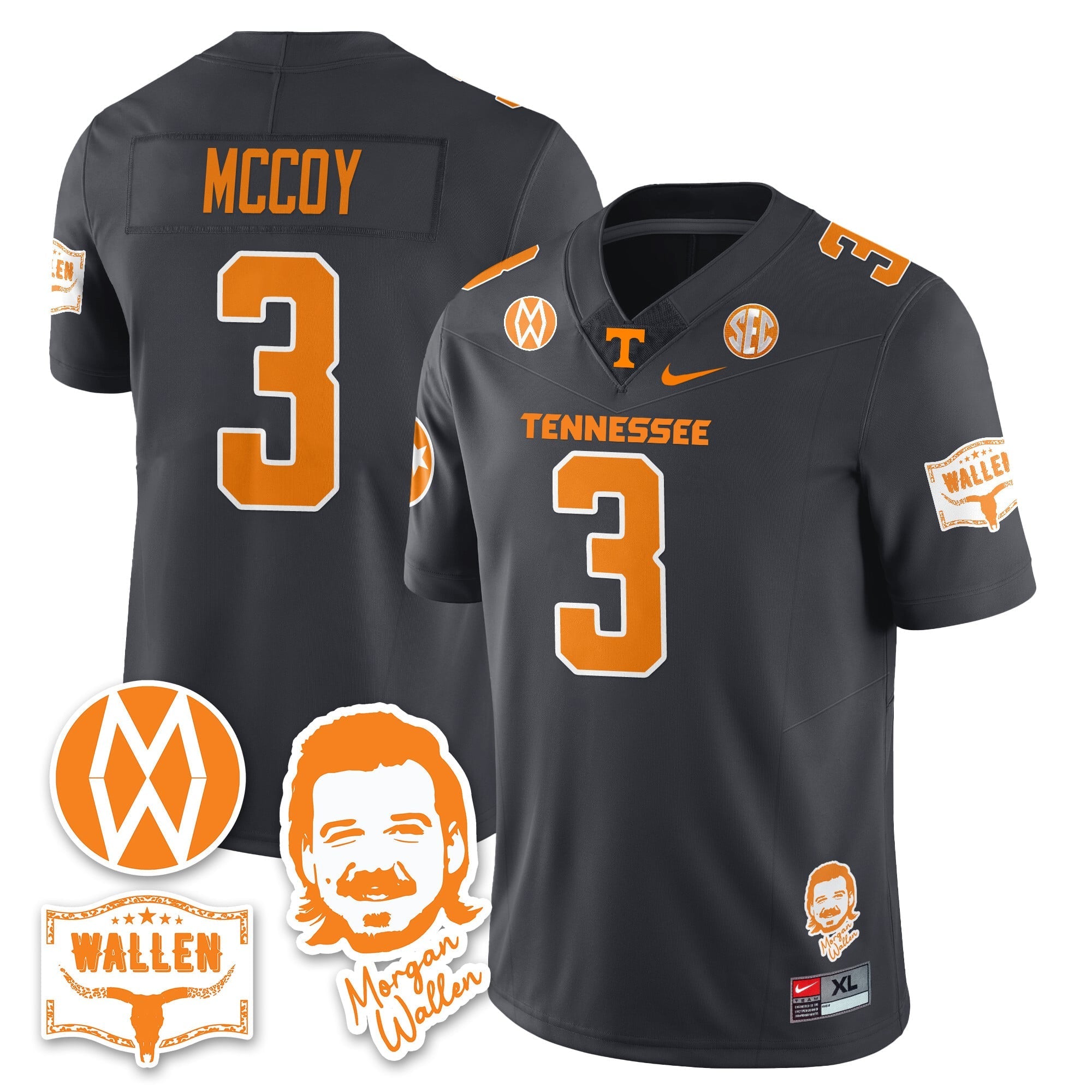 Women's Tennessee Volunteers Morgan Wallen 2025 Jersey - All Stitched