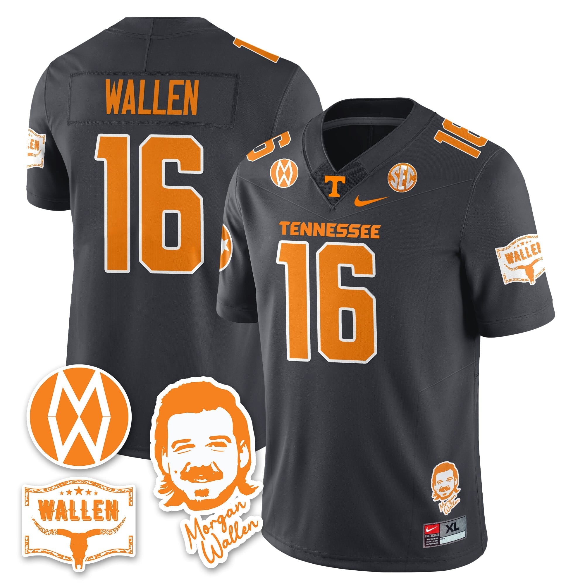 Women's Tennessee Volunteers Morgan Wallen 2025 Jersey - All Stitched