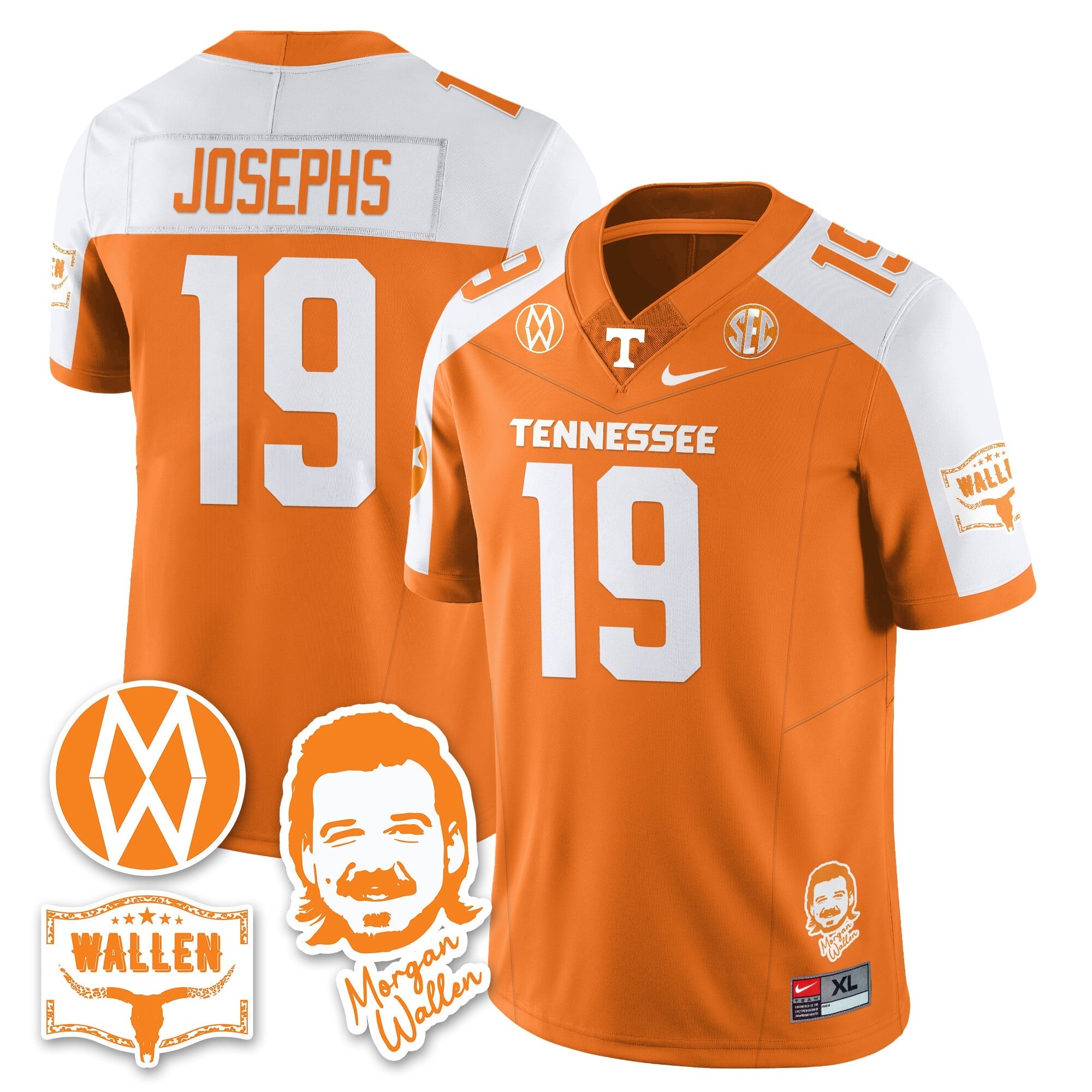 Women's Tennessee Volunteers Morgan Wallen 2025 Jersey - All Stitched