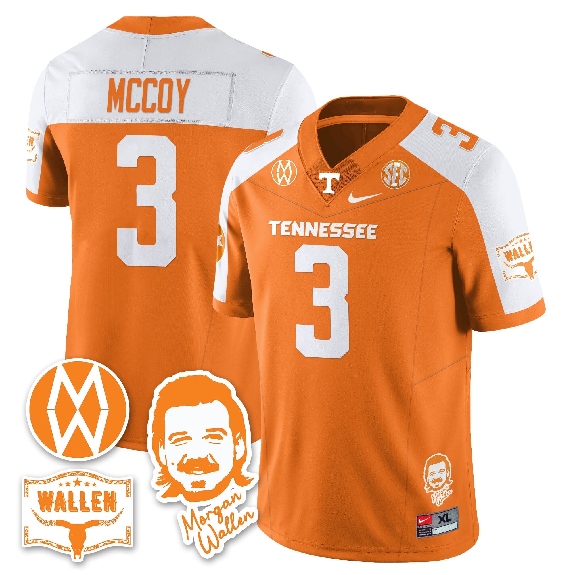 Women's Tennessee Volunteers Morgan Wallen 2025 Jersey - All Stitched