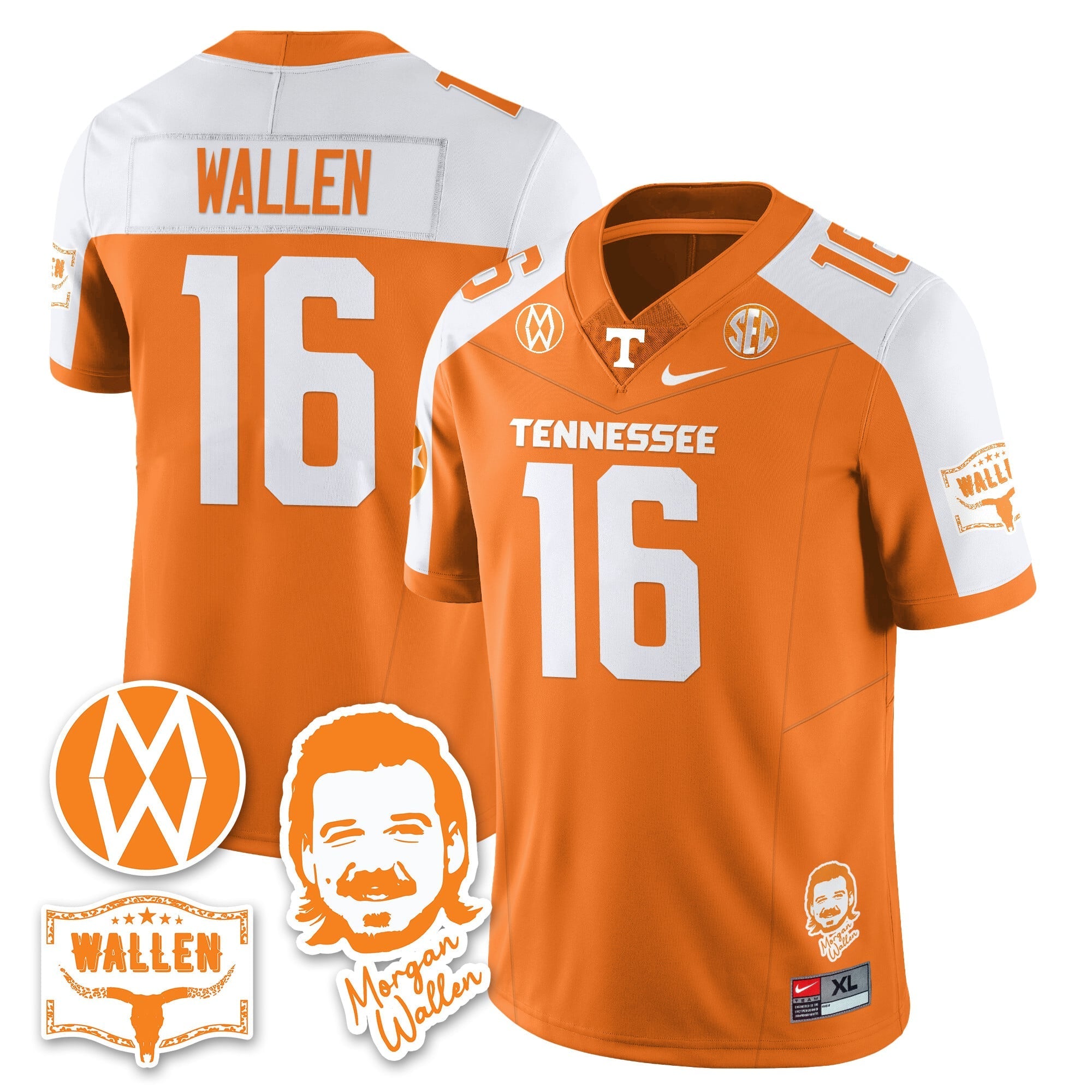 Women's Tennessee Volunteers Morgan Wallen 2025 Jersey - All Stitched