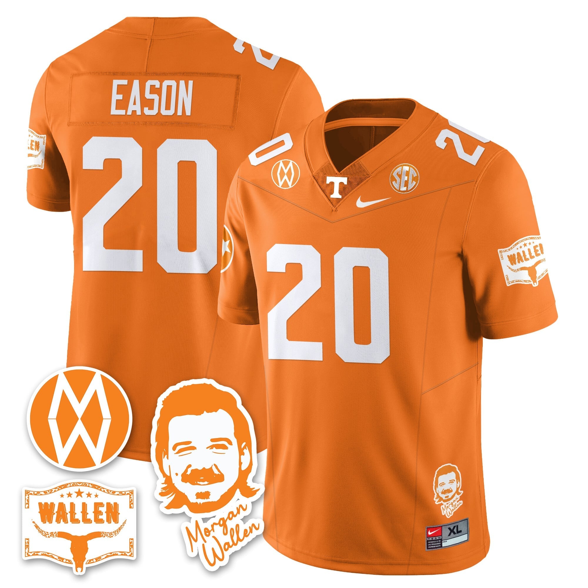 Women's Tennessee Volunteers Morgan Wallen 2025 Jersey - All Stitched